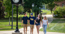 Photo of Pitt-Greensburg students walking on campus